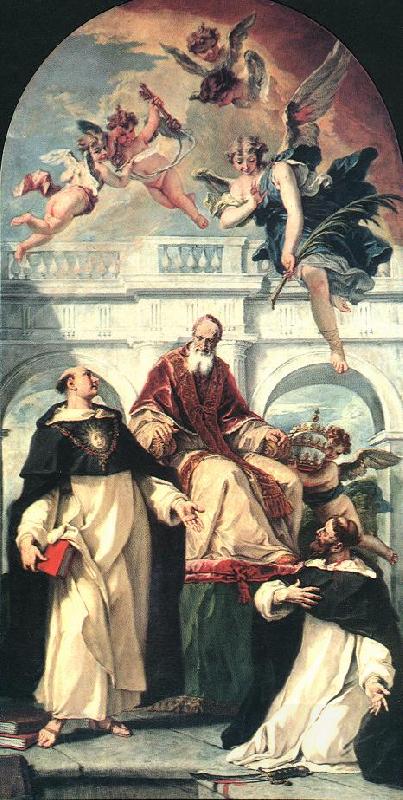 RICCI, Sebastiano St Pius, St Thomas of Aquino and St Peter Martyr China oil painting art